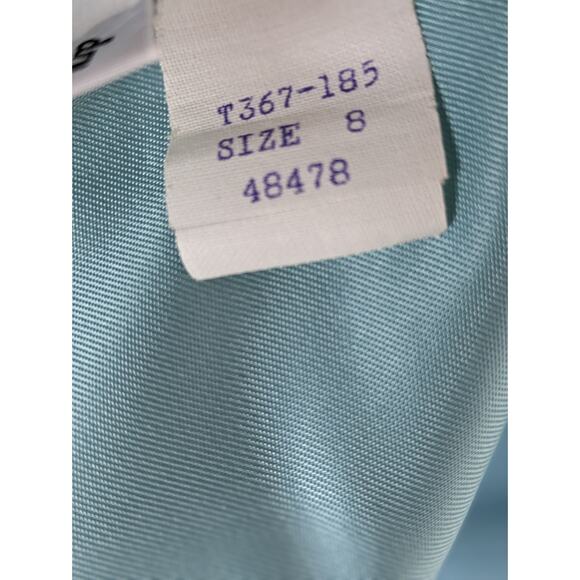 Pendleton Skirt Blazer Suit Vintage 80s Virgin Wool Career Blue Size 8 FLAWED - Picture 9 of 14